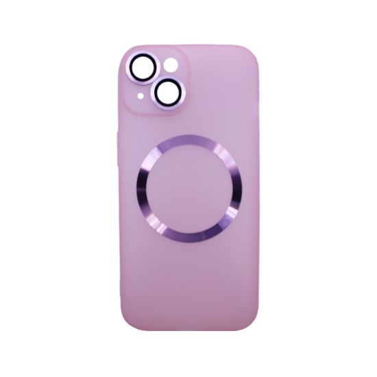 Magnetic Case with Camera Lens for Apple iPhone 14 Pink